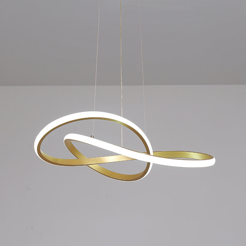 Twist Shade Metall Kronleuchter Licht moderne 1-helle Kronleuchterbeleuchtung in Gold