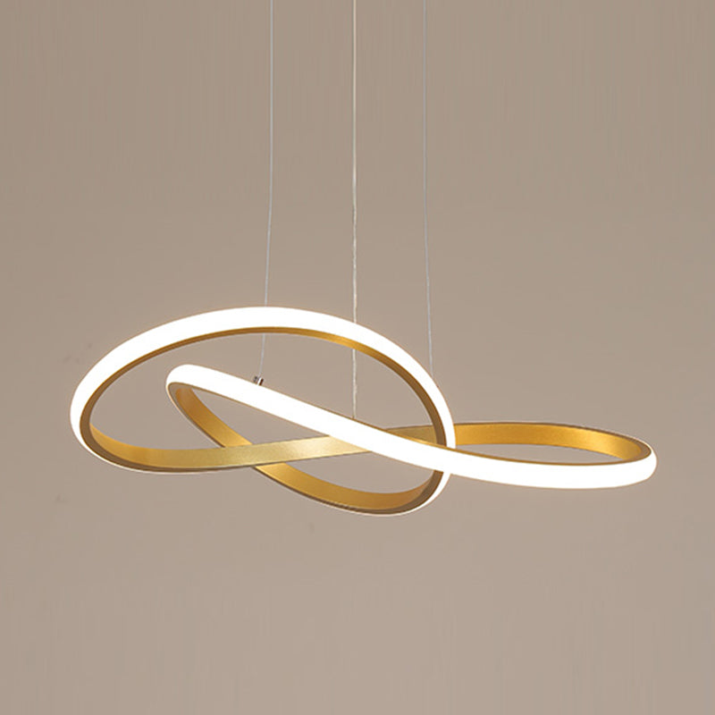 Twist Shade Metall Kronleuchter Licht moderne 1-helle Kronleuchterbeleuchtung in Gold