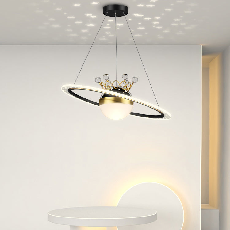 Luces de lámpara de metal de sombra de anillo de lámpara de lámpara de lámpara de 2 años modernas