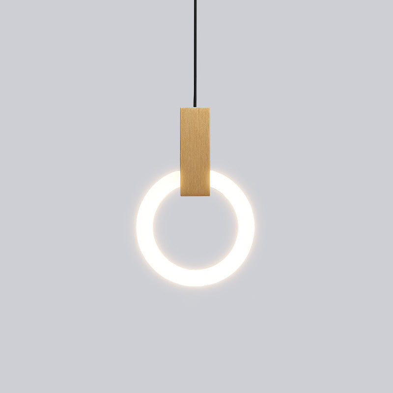 Circle Modern Hanging Light Kit Acrylic LED Pendant Light for Dining Room