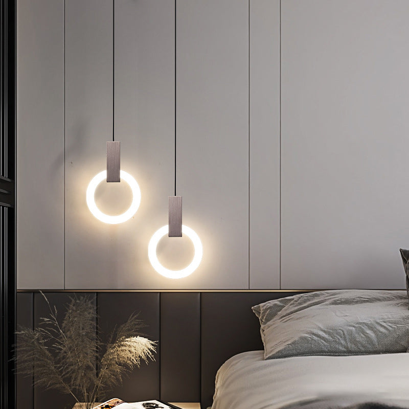 Circle Modern Hanging Light Kit Acrylic LED Pendant Light for Dining Room