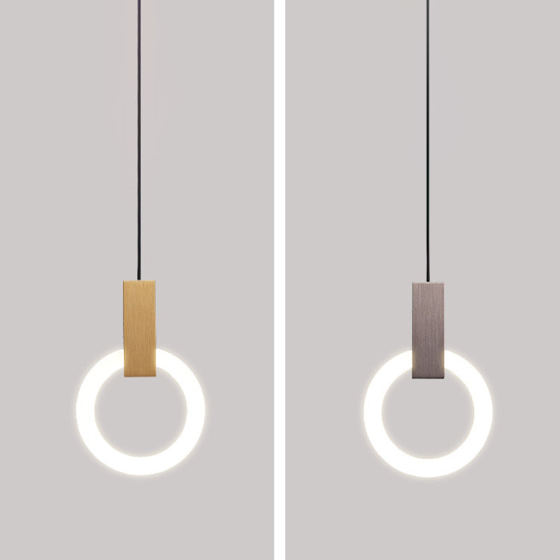 Circle Modern Hanging Light Kit Acrylic LED Pendant Light for Dining Room