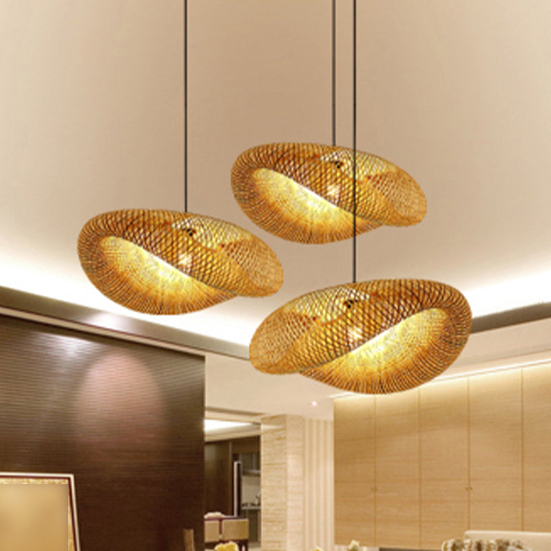 Arte de bambú colgando luz contemporánea de iluminación colgante contemporánea para comedor