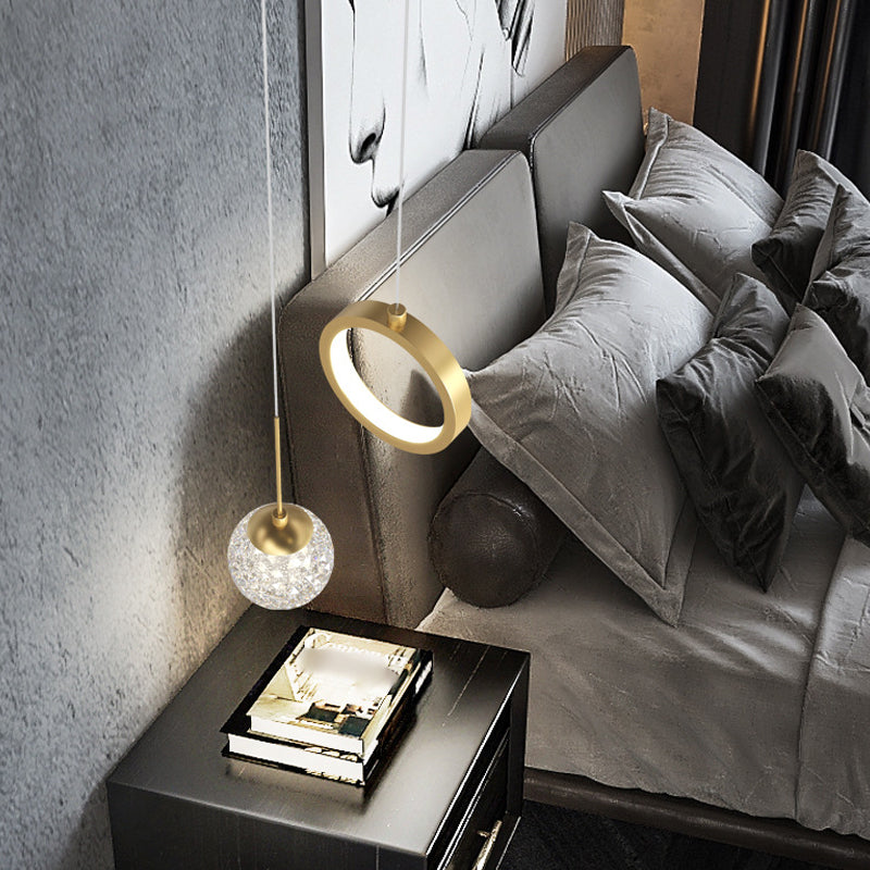 2-leichter sphärischer Anhänger Anhänger Modernes Glashängung Licht für Wohnzimmer