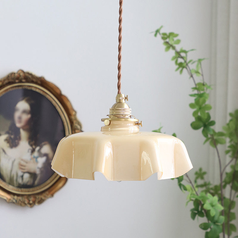 Vintage glashangende hanglamp 1-licht druppel hanger voor eetkamer