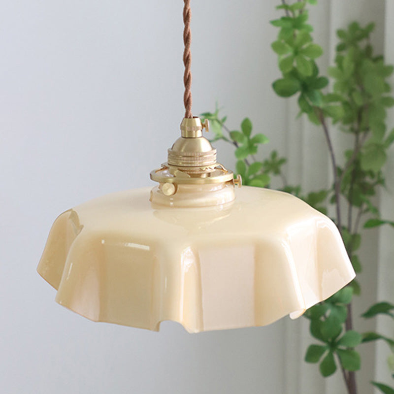 Vintage Glass Hanging Pendant Light 1-Light Drop Pendant for Dining Room