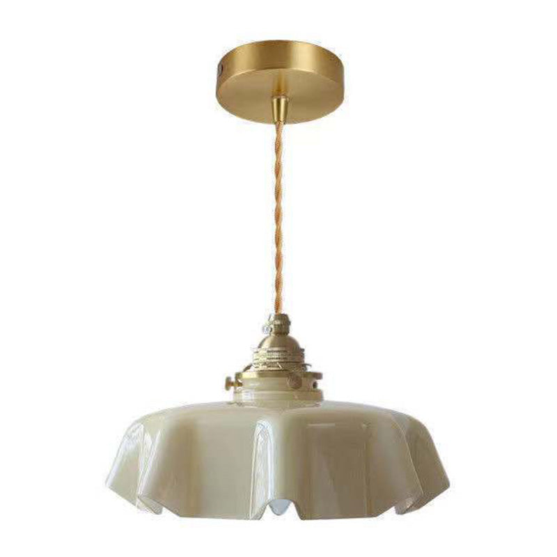 Vintage glashangende hanglamp 1-licht druppel hanger voor eetkamer