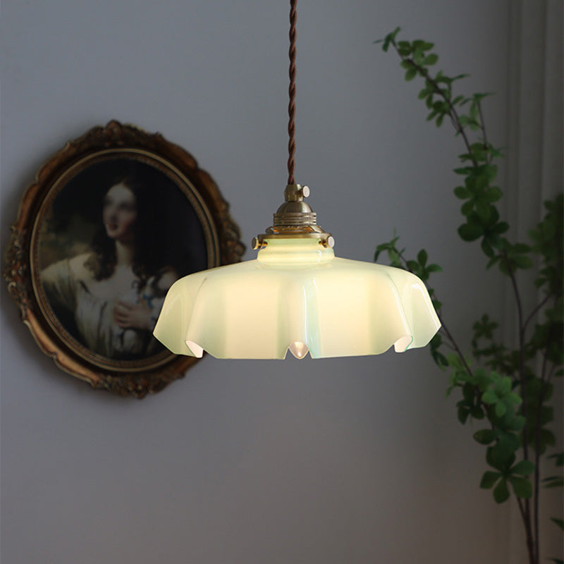 Vintage Glass Hanging Pendant Light 1-Light Drop Pendant for Dining Room