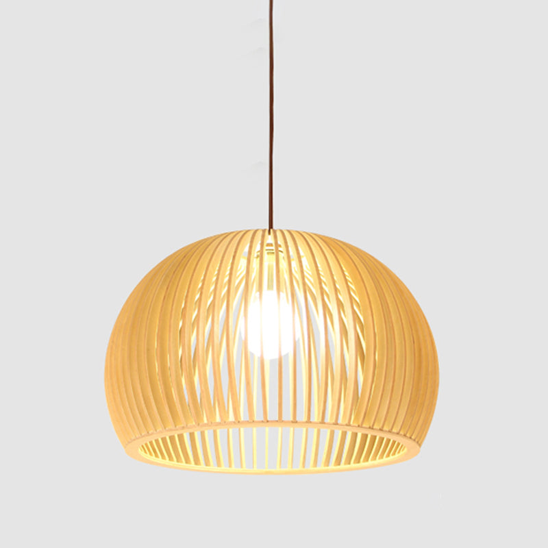 Geometric Shape Wood Hanging Light Modern 1 Light Hanging Light Fixtures in Brown