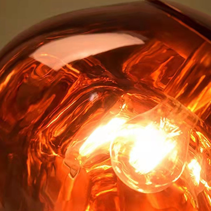 Contemporary Colorful Glass Hanging Light Creative Metallic Pendant Lighting Fixture