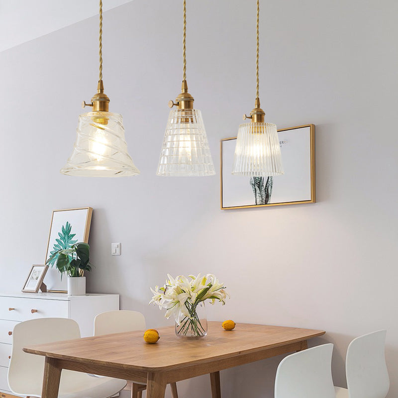 Modern Style Hanging Light Creative Glass Shade Pendant Lighting Fixture for Dining Room