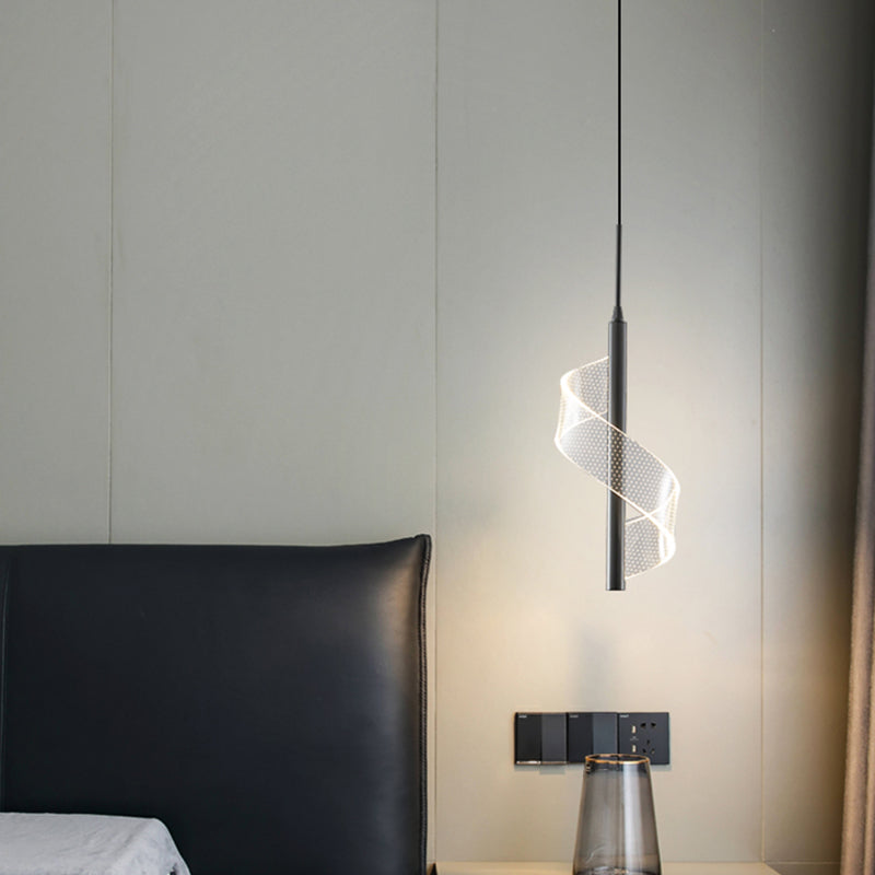 Linear Shape Metal Pendant Lights Contemporary Style Hanging Lamps