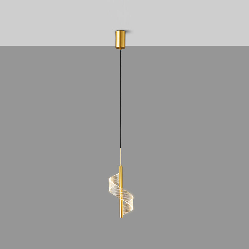 Linear Shape Metal Pendant Lights Contemporary Style Hanging Lamps
