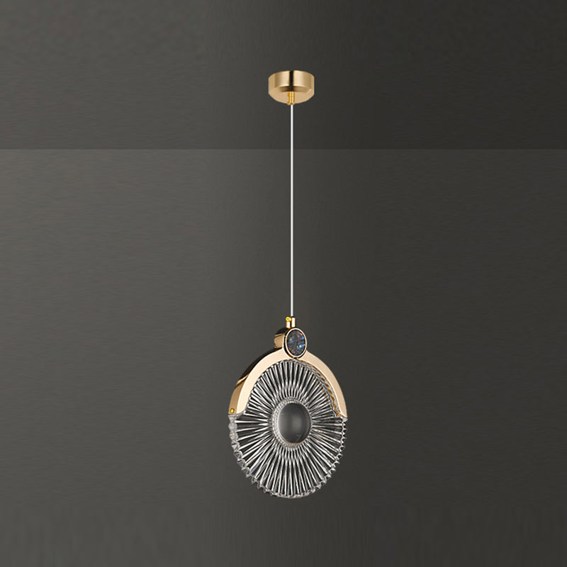 Round Shape Metal Pendant Lights Contemporary Style Hanging Lamps