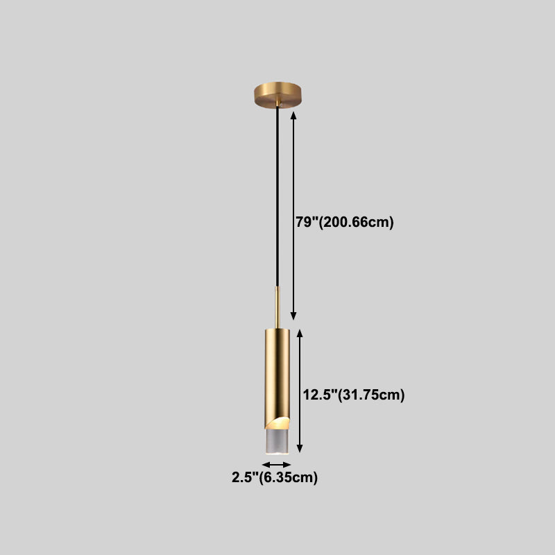 Crystal Geometric Shape Hanging Light Modern 1 Light Hanging Light Fixtures in Brass