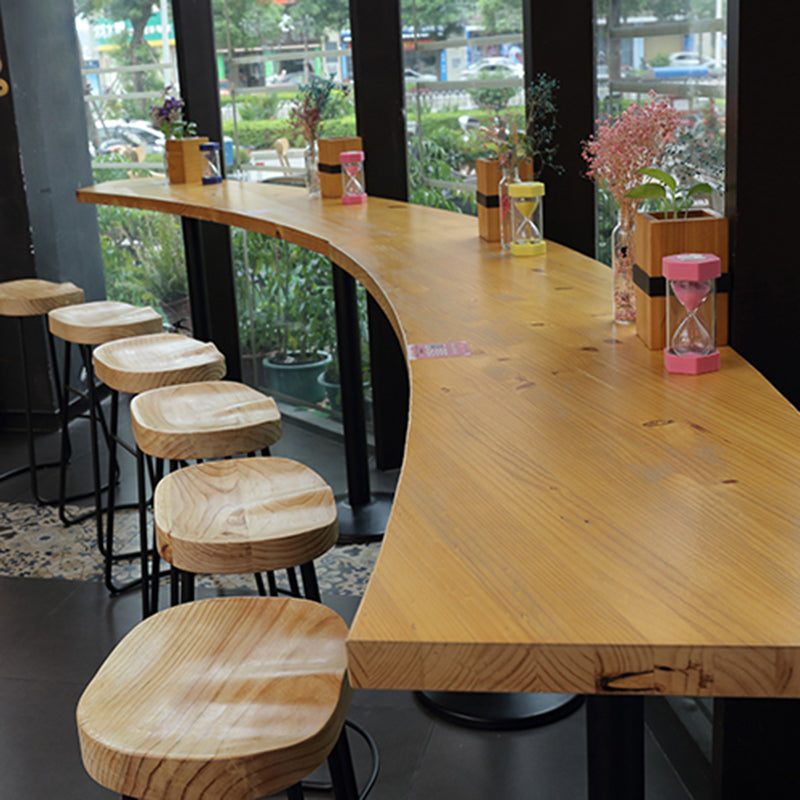 Modern Style Metal Bar Stool with Footrest Milk Tea Shop Bar Stool 30- Inches