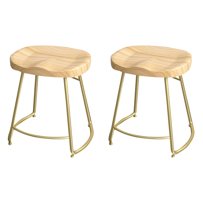 Modern Style Metal Bar Stool with Footrest Milk Tea Shop Bar Stool 30- Inches