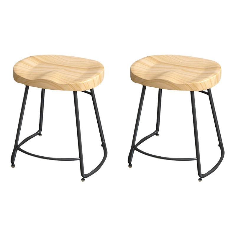 Modern Style Metal Bar Stool with Footrest Milk Tea Shop Bar Stool 30- Inches