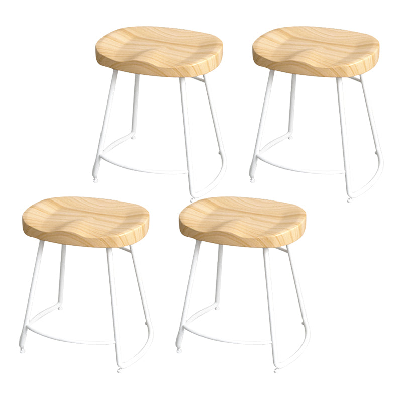 Modern Style Metal Bar Stool with Footrest Milk Tea Shop Bar Stool 30- Inches