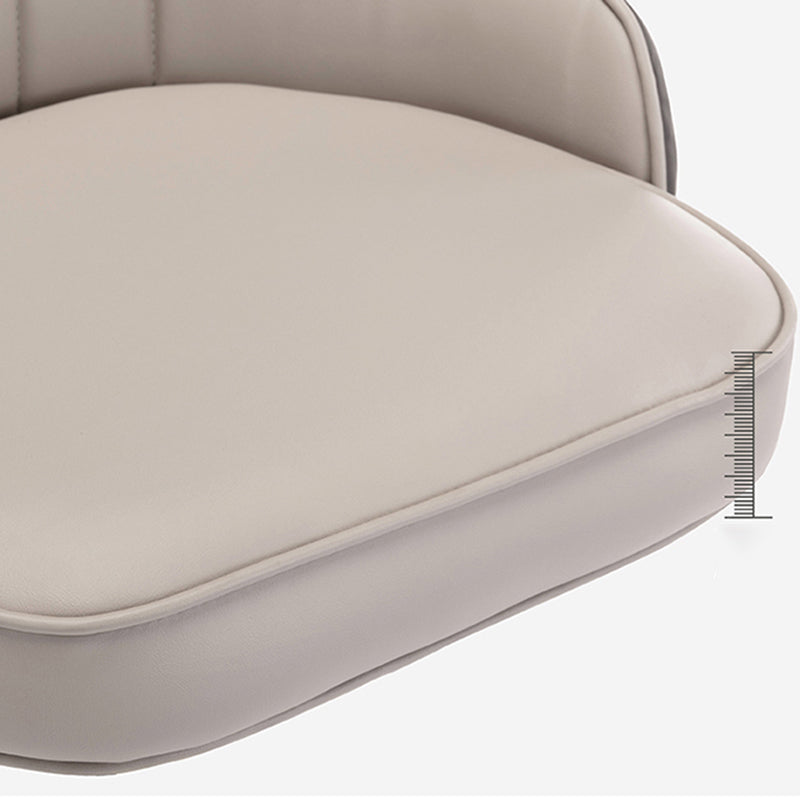 Modern Armless Backrest Counter Stool Iron Bedroom Bar Stool with Cushion and Pedal