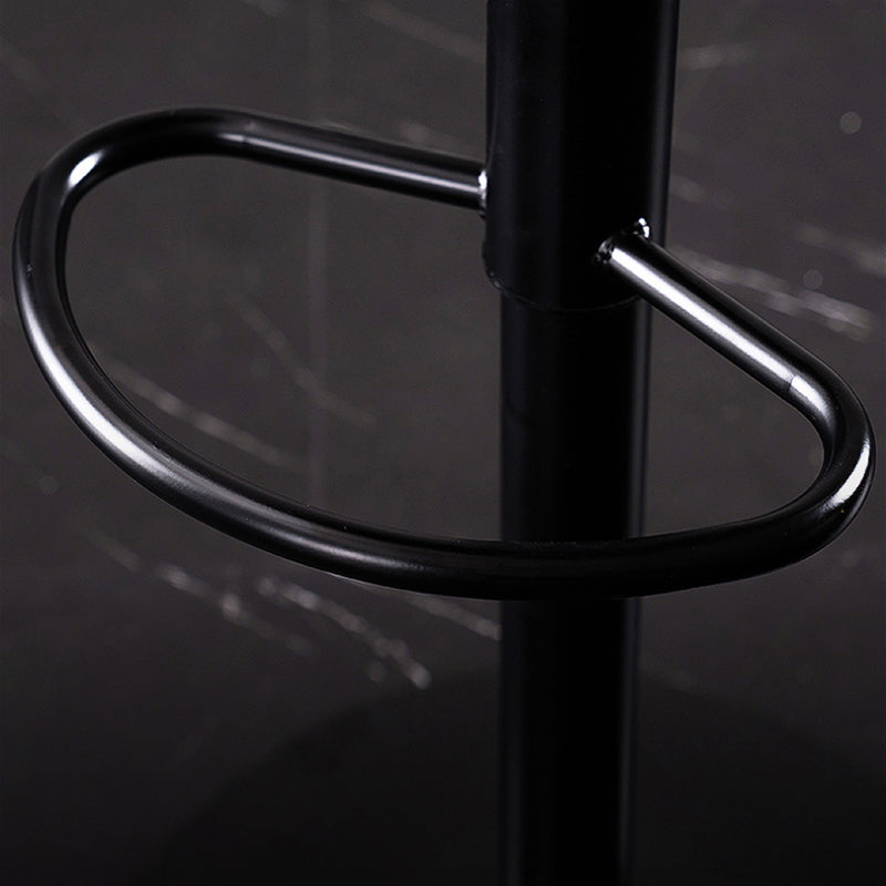 Modern Leather Adjustable Height Barstool Indoor Bar Stool with Low Back