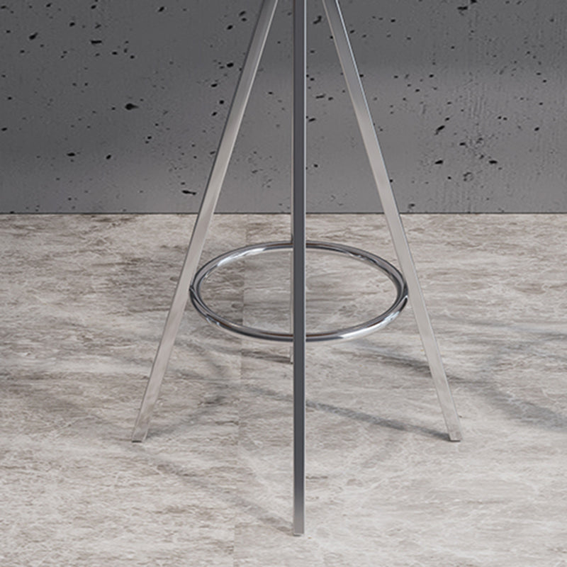 Industrial Style Barstools Leather Seats Metal 3 Legs Counter Stools for Dining Room