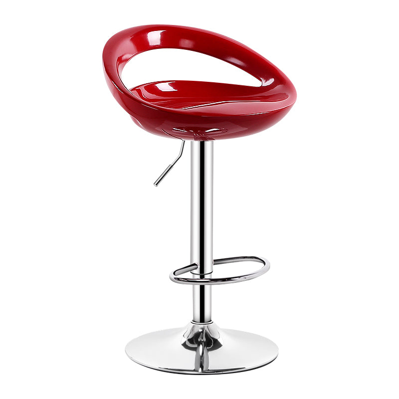 Industrial Adjustable Height Swivel Counter Stools Metal Bar Stools with Footrest