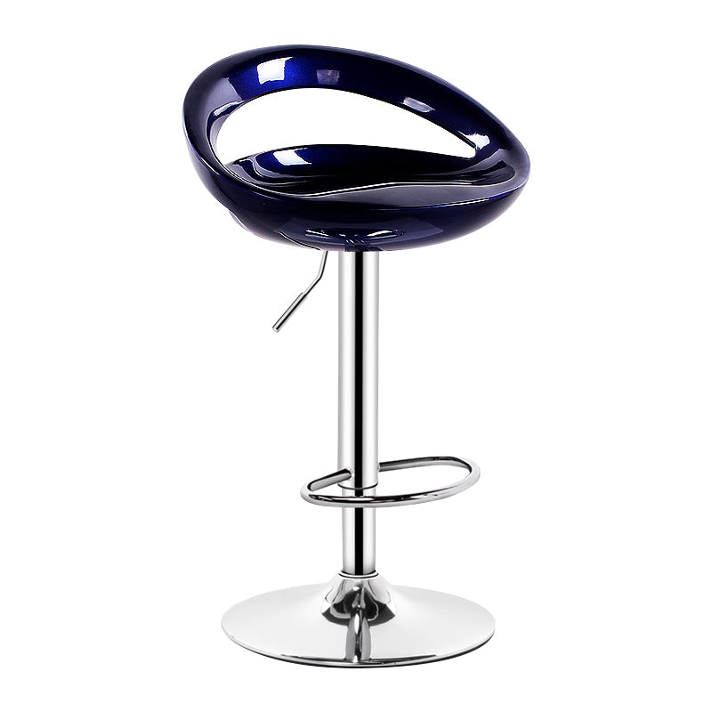 Industrial Adjustable Height Swivel Counter Stools Metal Bar Stools with Footrest