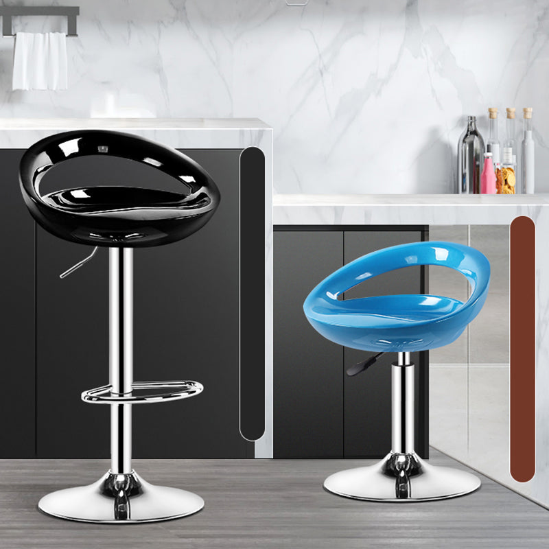 Industrial Adjustable Height Swivel Counter Stools Metal Bar Stools with Footrest