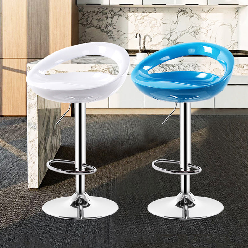 Industrial Adjustable Height Swivel Counter Stools Metal Bar Stools with Footrest
