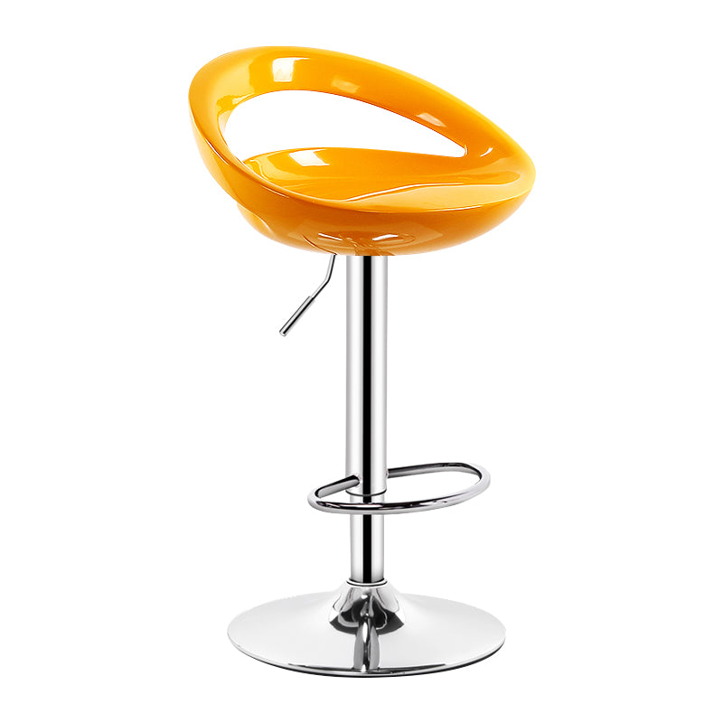 Industrial Adjustable Height Swivel Counter Stools Metal Bar Stools with Footrest