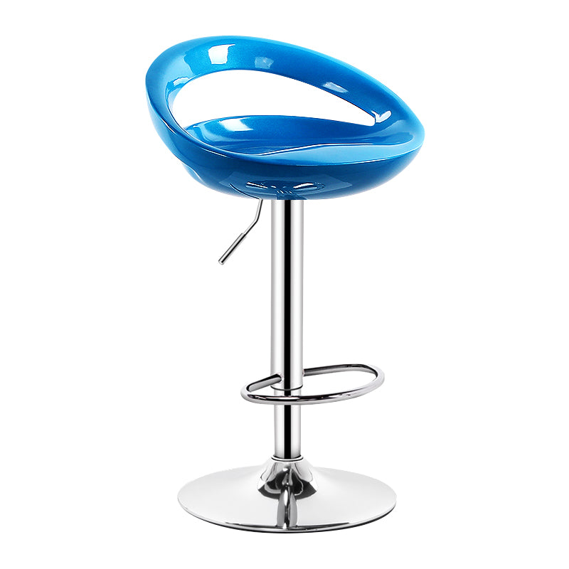 Industrial Adjustable Height Swivel Counter Stools Metal Bar Stools with Footrest