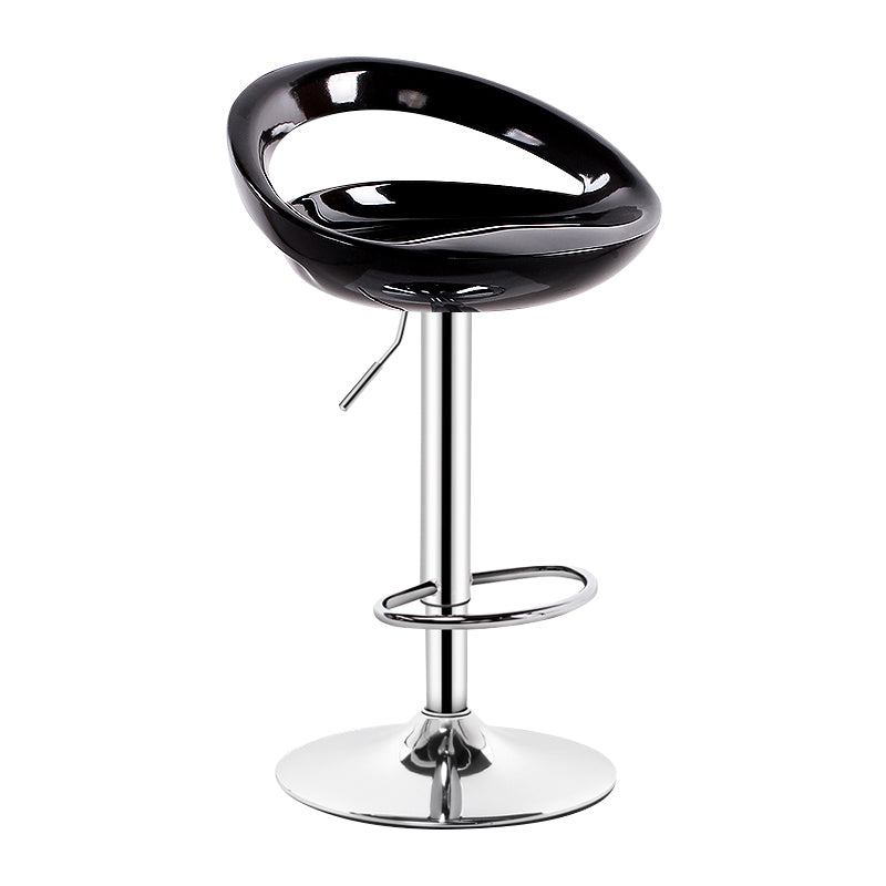 Industrial Adjustable Height Swivel Counter Stools Metal Bar Stools with Footrest
