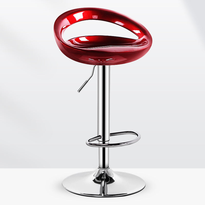 Industrial Adjustable Height Swivel Counter Stools Metal Bar Stools with Footrest