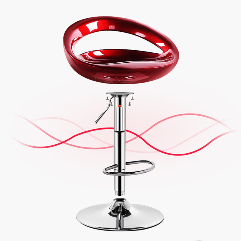 Industrial Adjustable Height Swivel Counter Stools Metal Bar Stools with Footrest