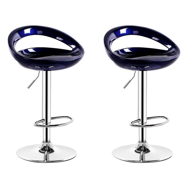 Industrial Adjustable Height Swivel Counter Stools Metal Bar Stools with Footrest