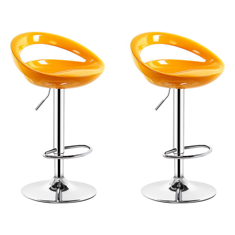 Industrial Adjustable Height Swivel Counter Stools Metal Bar Stools with Footrest