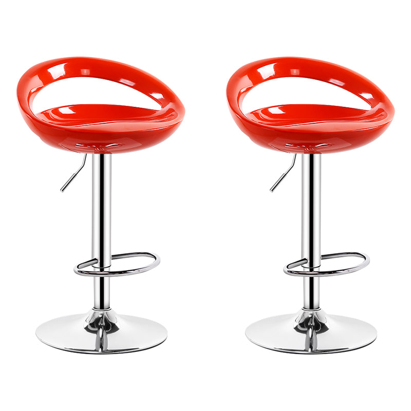 Industrial Adjustable Height Swivel Counter Stools Metal Bar Stools with Footrest