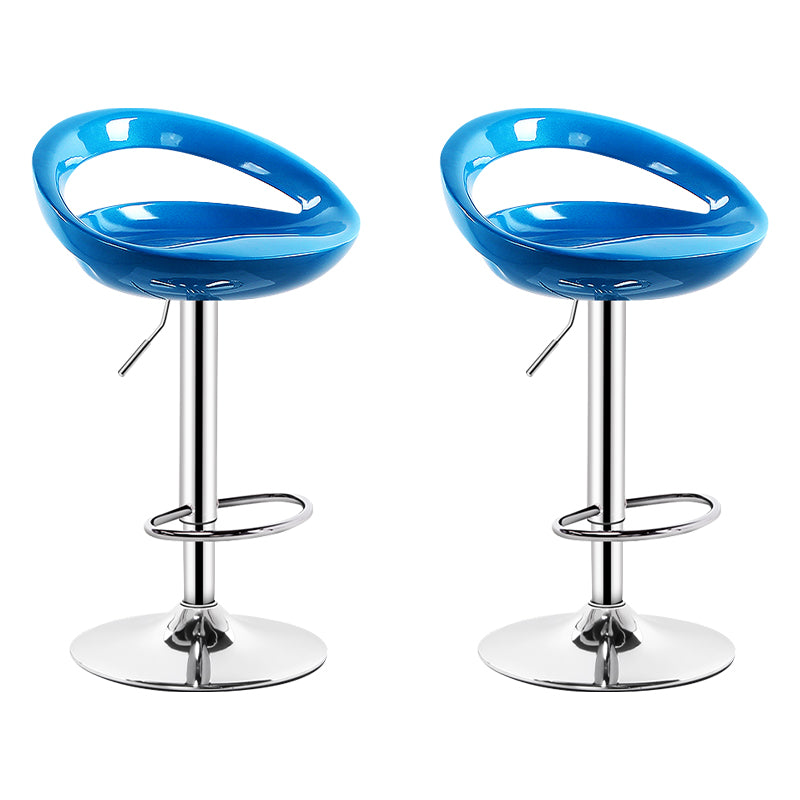 Industrial Adjustable Height Swivel Counter Stools Metal Bar Stools with Footrest