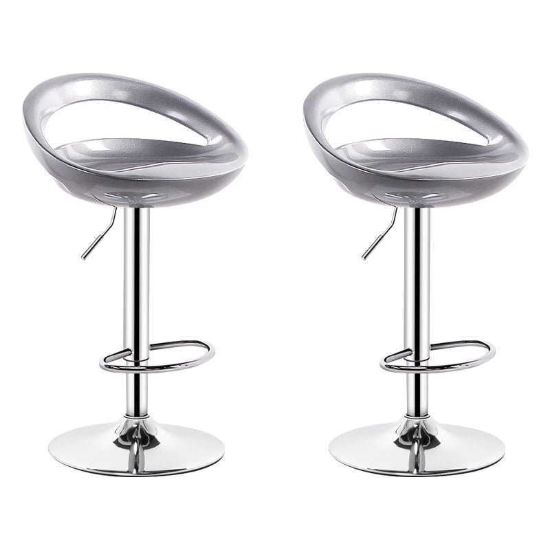 Industrial Adjustable Height Swivel Counter Stools Metal Bar Stools with Footrest