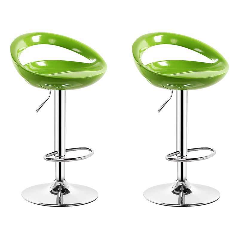 Industrial Adjustable Height Swivel Counter Stools Metal Bar Stools with Footrest