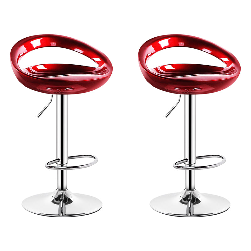 Industrial Adjustable Height Swivel Counter Stools Metal Bar Stools with Footrest