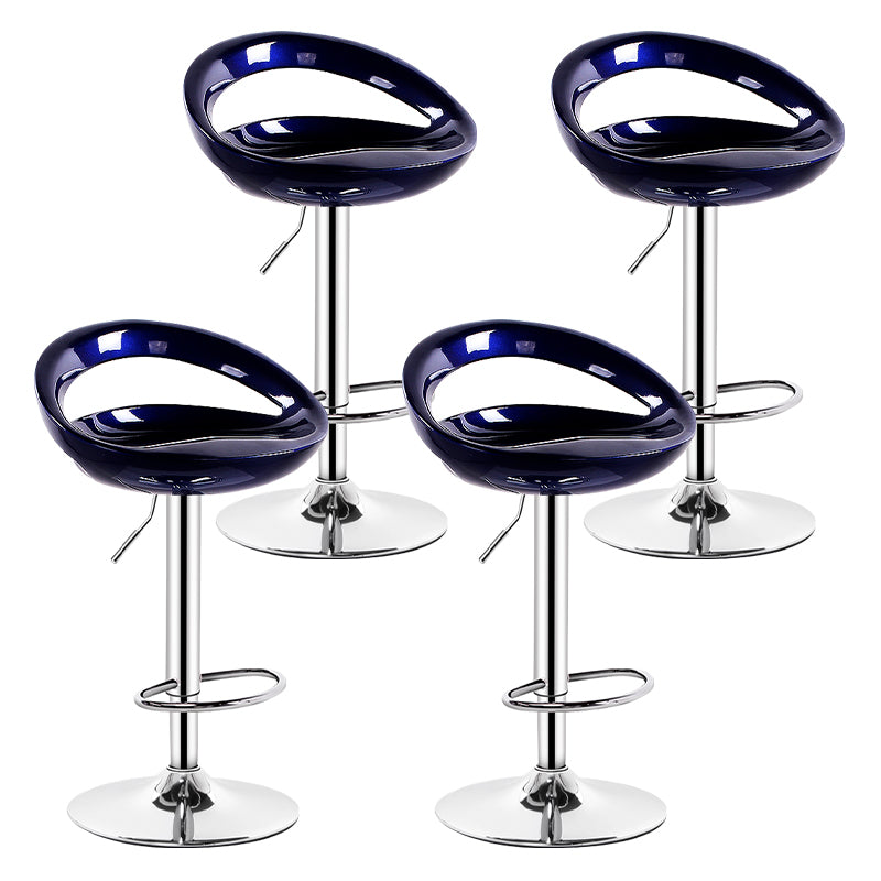 Industrial Adjustable Height Swivel Counter Stools Metal Bar Stools with Footrest