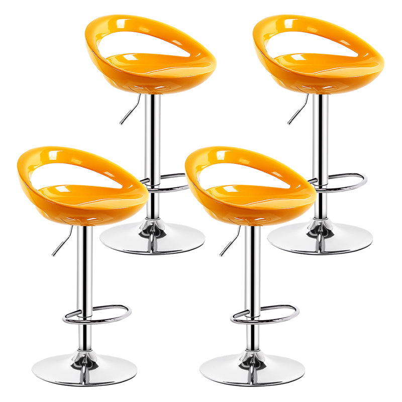 Industrial Adjustable Height Swivel Counter Stools Metal Bar Stools with Footrest