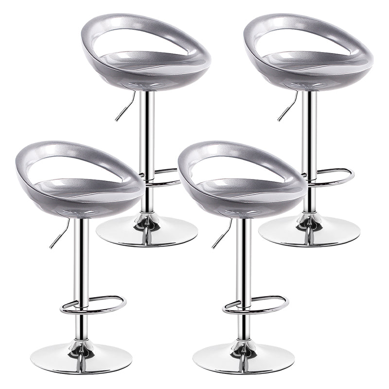 Industrial Adjustable Height Swivel Counter Stools Metal Bar Stools with Footrest