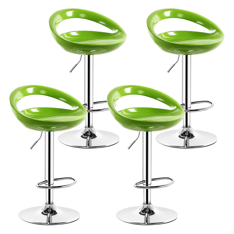 Industrial Adjustable Height Swivel Counter Stools Metal Bar Stools with Footrest