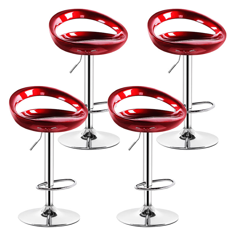 Industrial Adjustable Height Swivel Counter Stools Metal Bar Stools with Footrest
