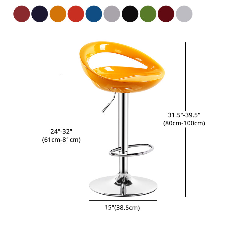 Industrial Adjustable Height Swivel Counter Stools Metal Bar Stools with Footrest