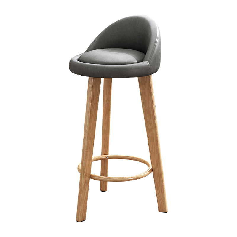 Scandinavian Style Bar-stool Steel Legs Round Seat Single Counter Stool for Kitchen Bar