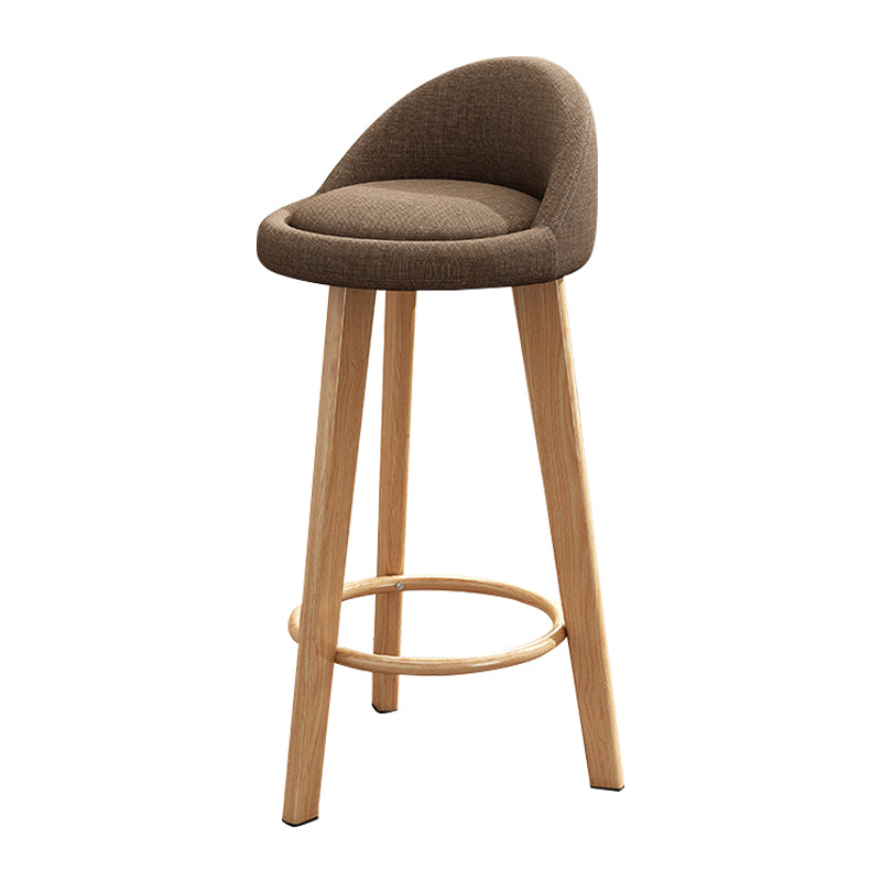 Scandinavian Style Bar-stool Steel Legs Round Seat Single Counter Stool for Kitchen Bar